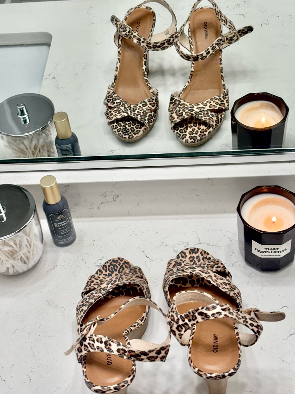Old Navy Leopard Print Wedge Sandals - Tan/Black | Size: 9M | NWOT * - Picture 9 of 15